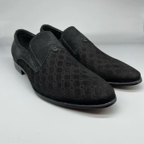 NWOT FIRENZE Lino Suede Loafer Black - Picture 1 of 9